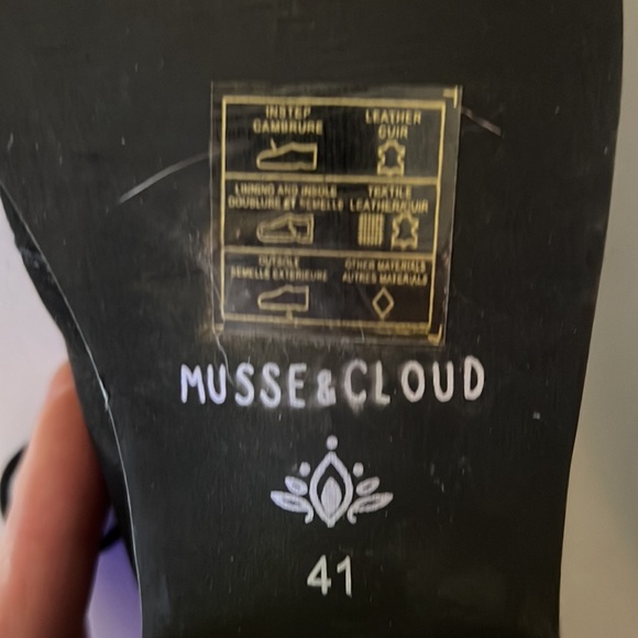 Musse & Cloud Black Flat Lace Up with Studded Trim. Worn once. - Picture 6 of 9